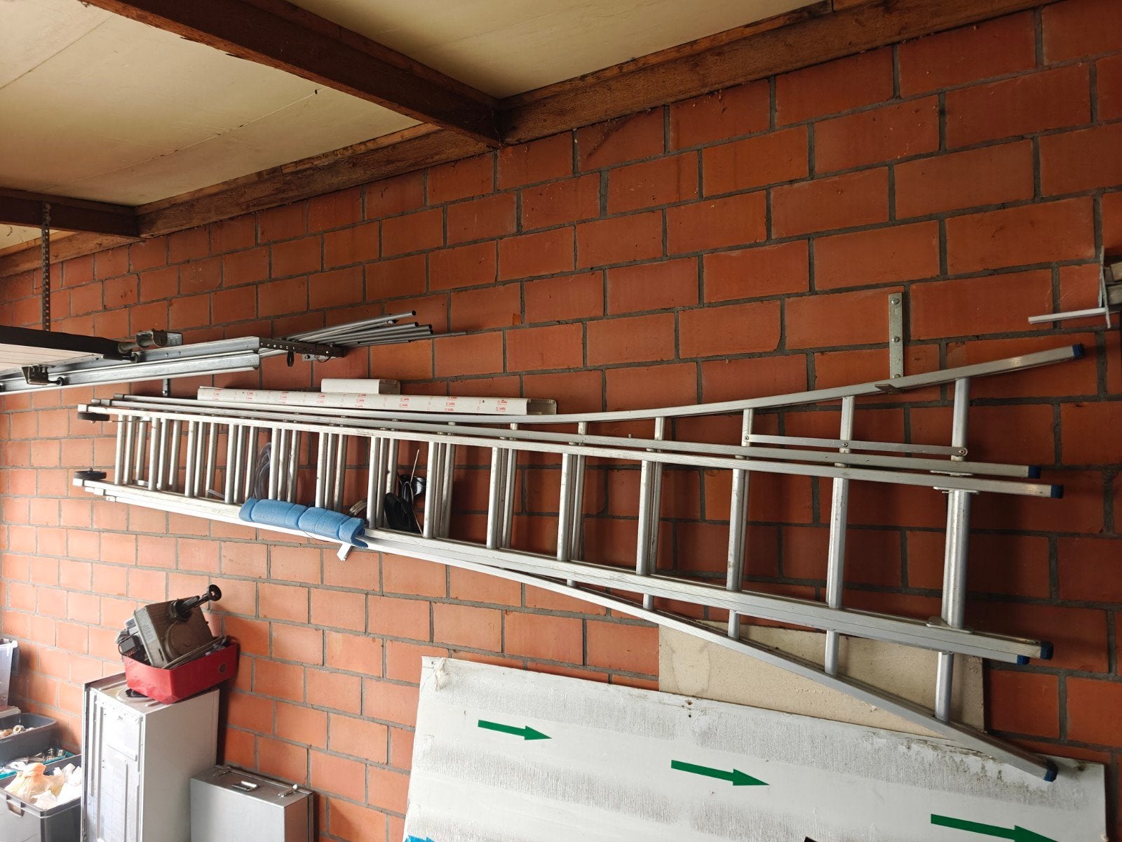 3 dubbele ladder alu, Doe-het-zelf en Bouw, Ladders en Trappen, Ophalen, Ladder