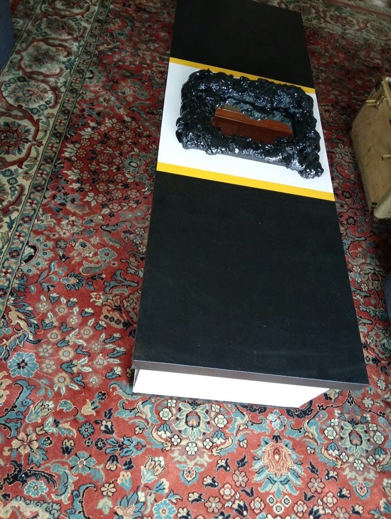 salontafel met spiegel, Huis en Inrichting, Ophalen, Gebruikt, 100 tot 150 cm, 50 tot 100 cm
