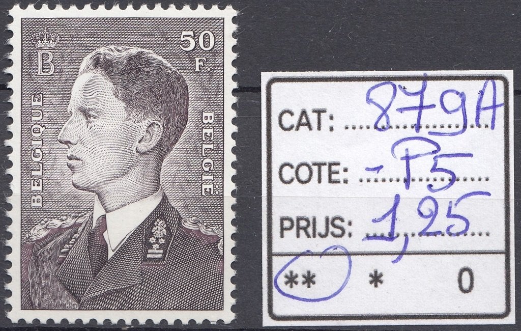 N 879A-P5 ** (Lot 1), Timbres & Monnaies, Enlèvement ou Envoi, Non oblitéré, Gomme originale