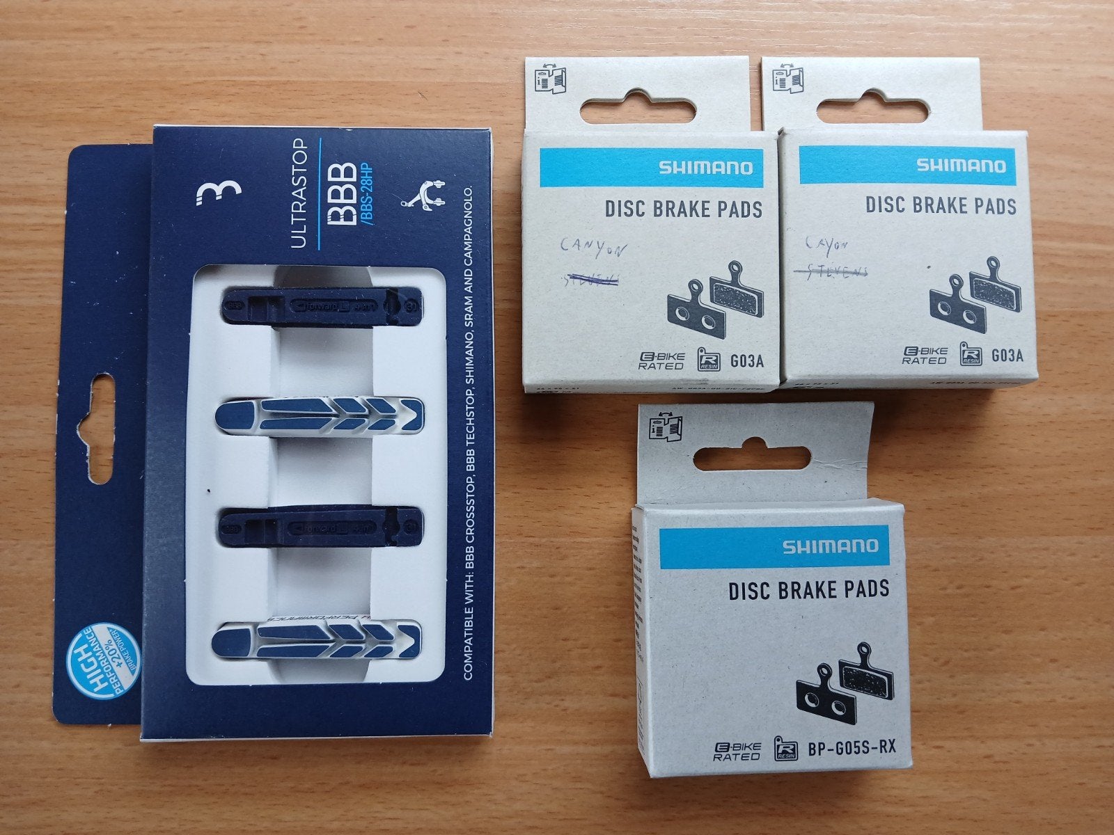 Remblokjes Shimano en BBB, Fietsen en Brommers, Fietsonderdelen, Ophalen of Verzenden, Nieuw, Remmen