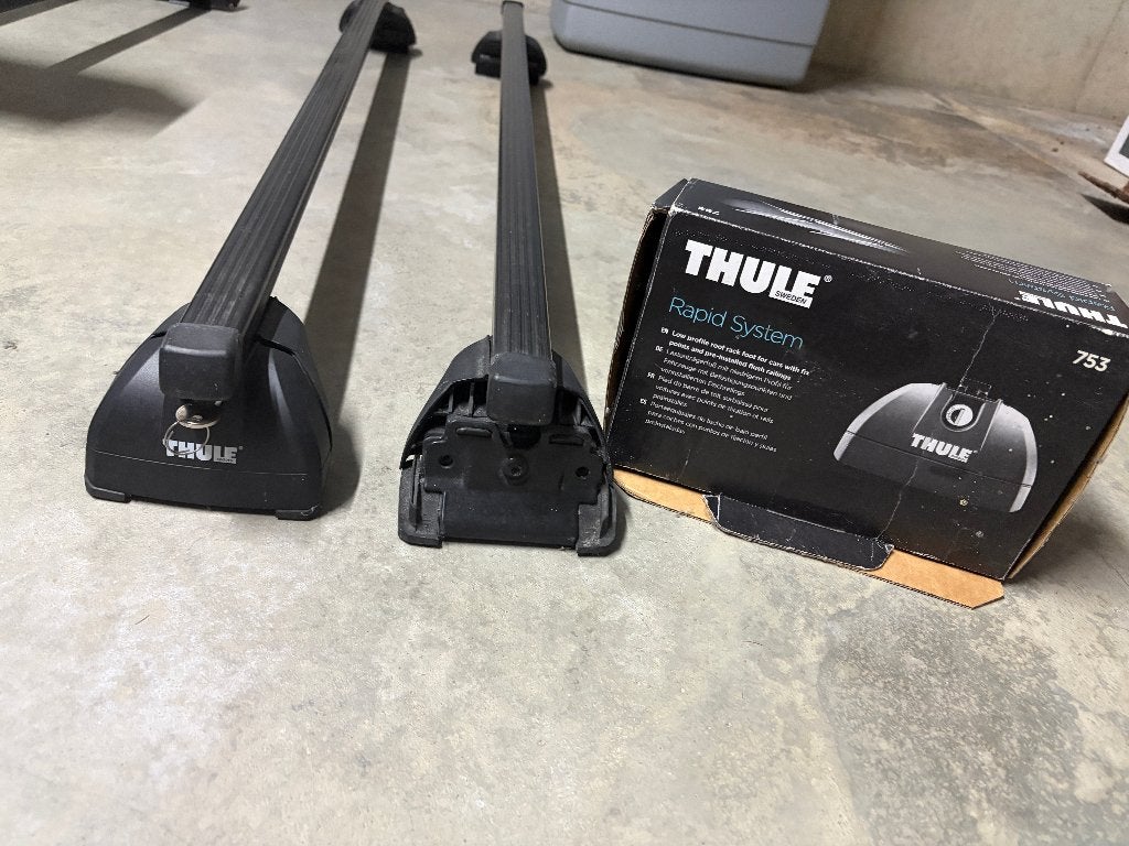 dakdragers thule met rails voetnummer753, Auto diversen, Dakdragers, Ophalen, Gebruikt