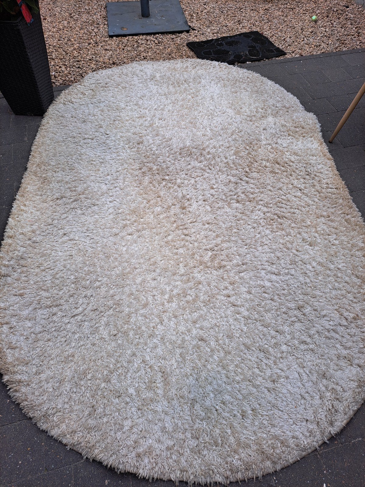mat hoogpolig, Maison & Meubles, Ameublement | Tapis & Moquettes, Enlèvement, Beige