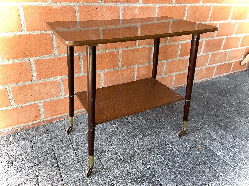 Vintage tafeltje op wielen / zeer goede staat, Ophalen, Gebruikt