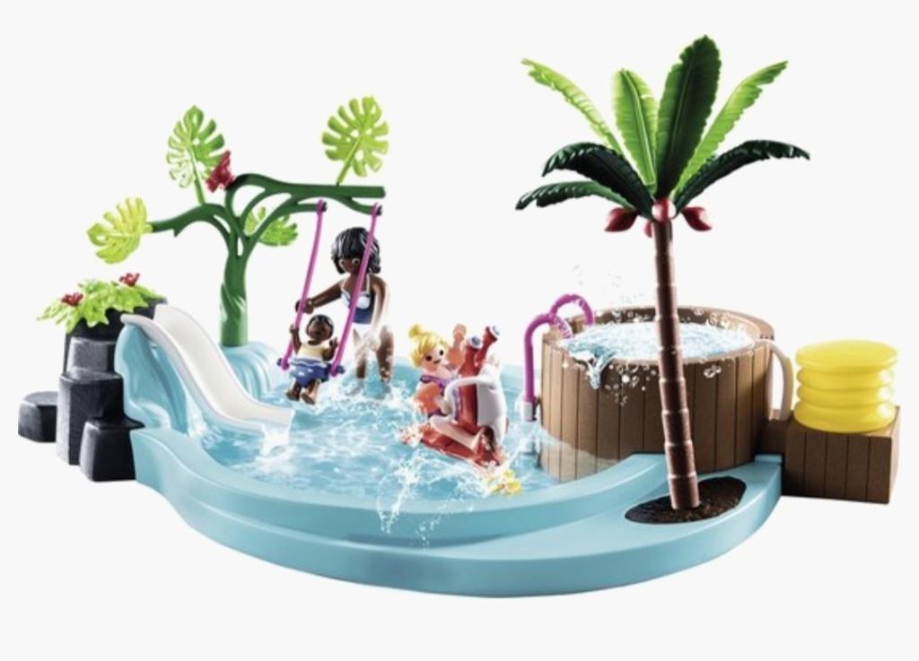 70611 Playmobil Kinderzwembad met whirlpool, Ophalen, Zo goed als nieuw, Complete set