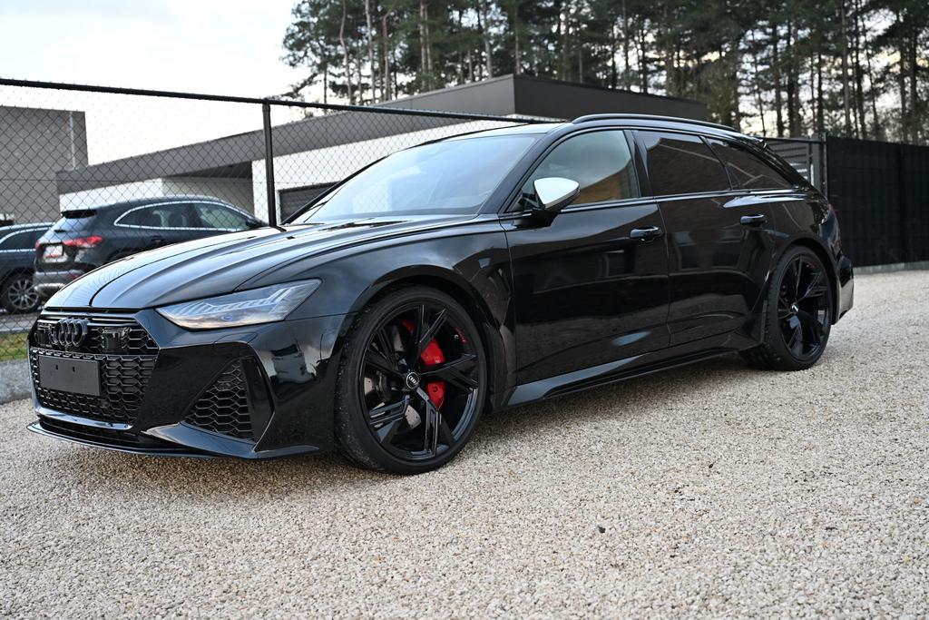 Audi RS6 Sebringschwarz 4-Wielsturing Soft Close luchtvering, Auto's, Audi, Automaat, Euro 6, Overige kleuren, RS6