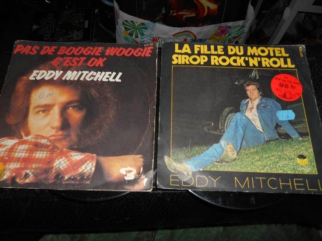 Lot de 2 Eddy Mitchell 45T, Enlèvement ou Envoi