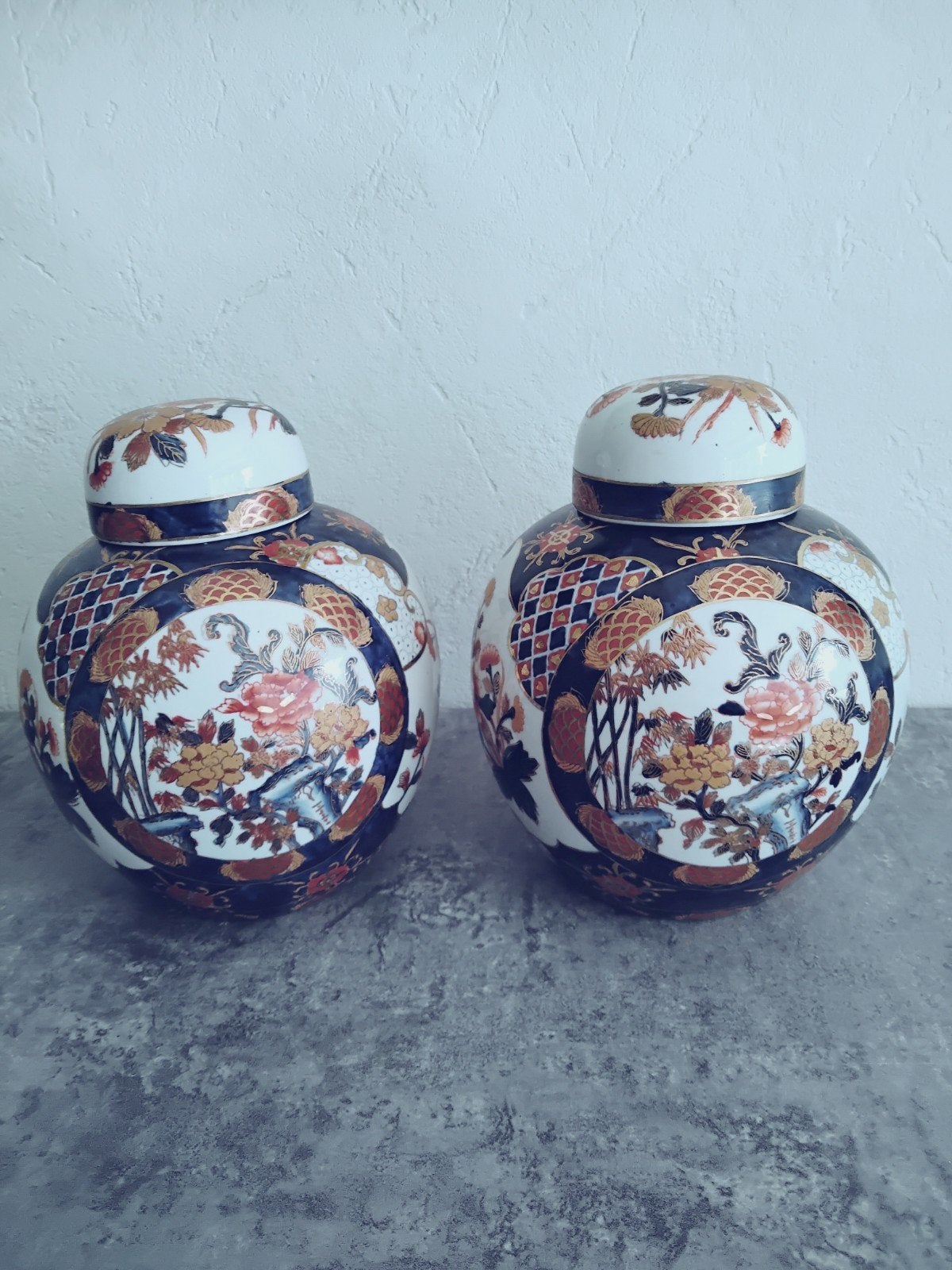 twee chinese gemberpotten jaren 1960, Antiek en Kunst, Ophalen