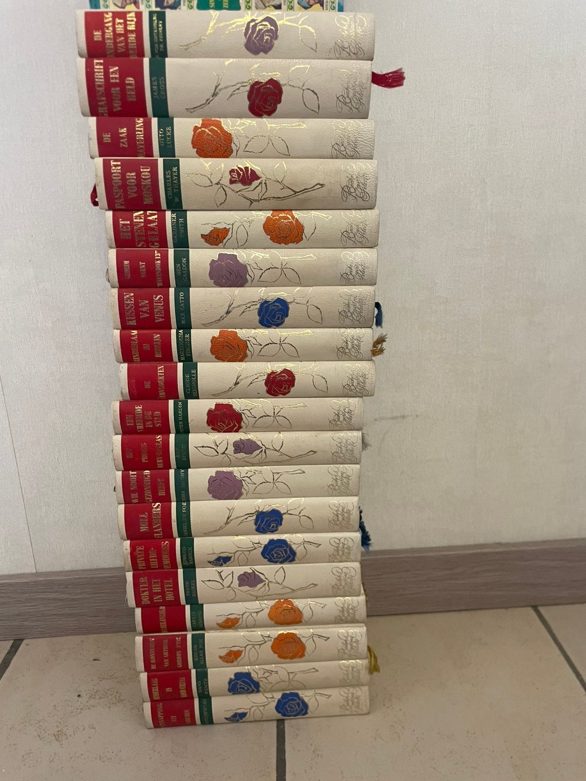 Belle série de livres vintage 20 volumes - reliures en cuir, Enlèvement