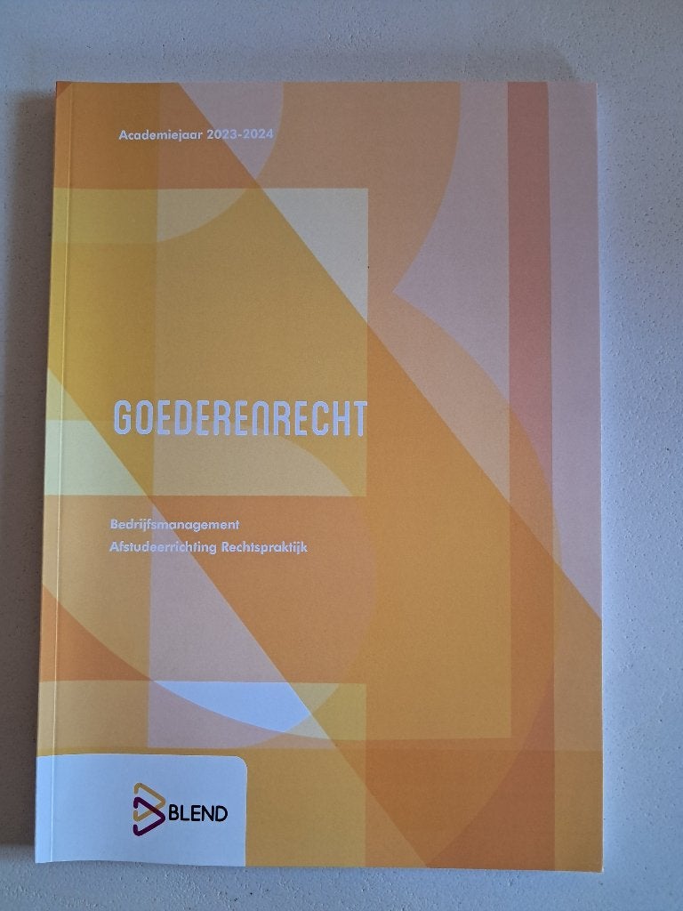 Handboek - Goederenrecht (rechtspraktijk) - Nieuw!, Ophalen of Verzenden, Nieuw, Hogeschool