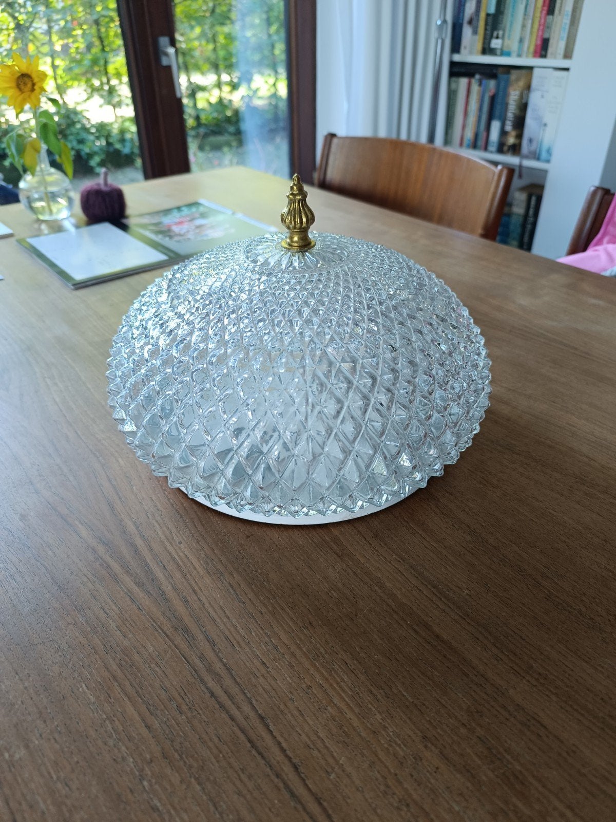 vintage plafond lamp, Glashütte Limburg, Ophalen of Verzenden, Plafondlamp, Vintage