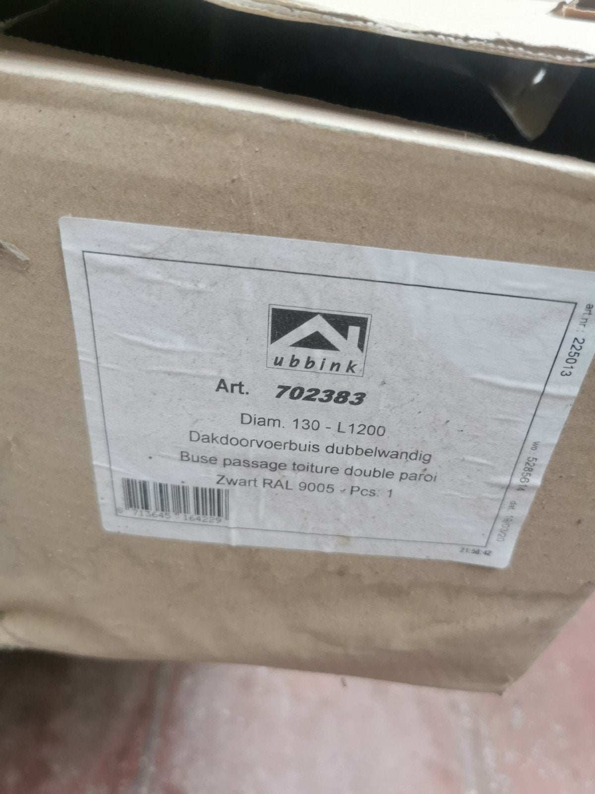 Dakdoorvoerbuizen 130mm dakdoorvoerpan Ubbink, Doe-het-zelf en Bouw, Ophalen