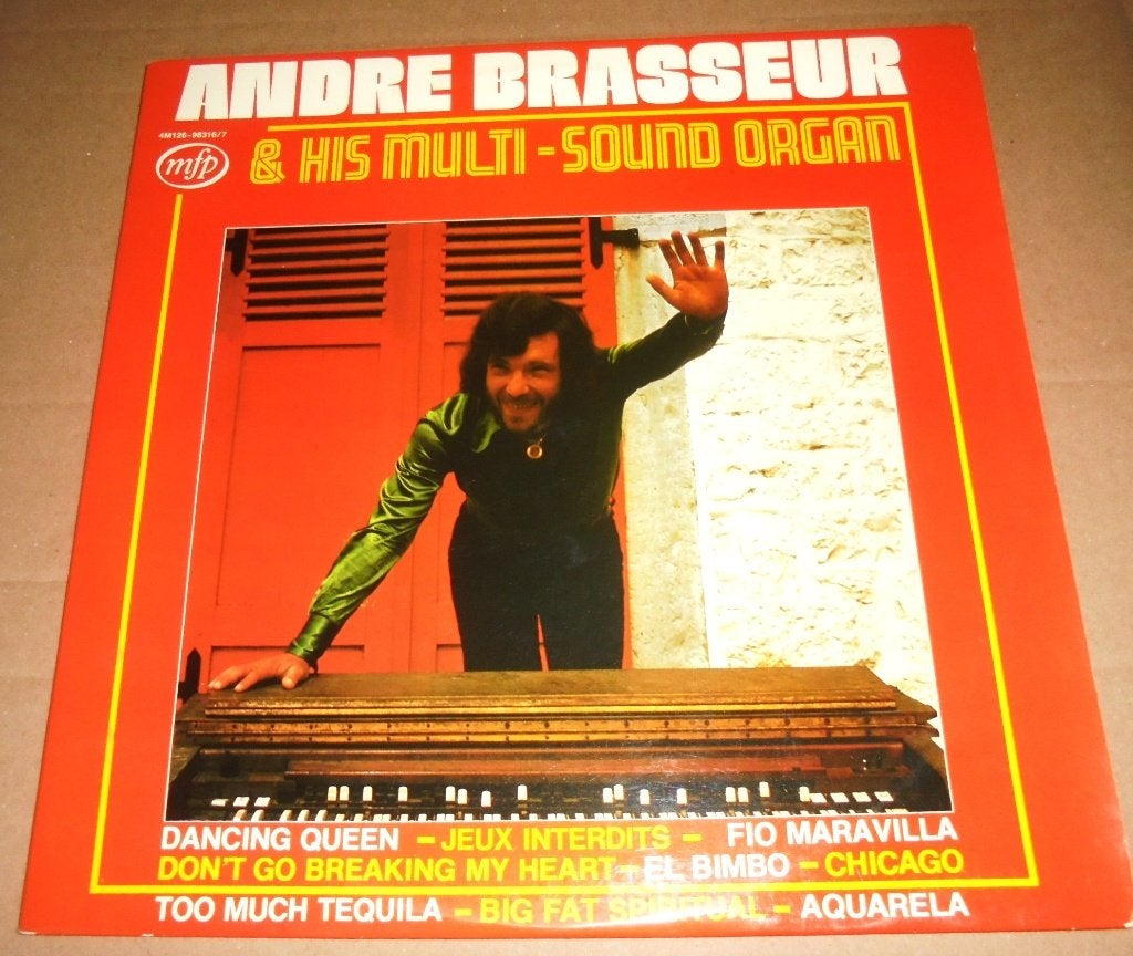 ANDRE BRASSEUR - & HIS MULTI-SOUND ORGAN- 2LP-1977-BELGIUM-, Enlèvement ou Envoi, Pop, Utilisé, Compilation