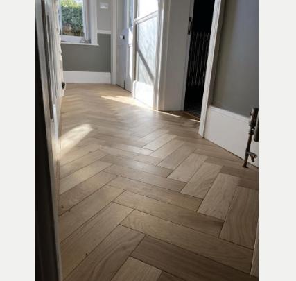 VISGRAAT VLOEREN CHEVRON HONGAARSE PUNT VLOER ECHT HOUT!!!, Ophalen