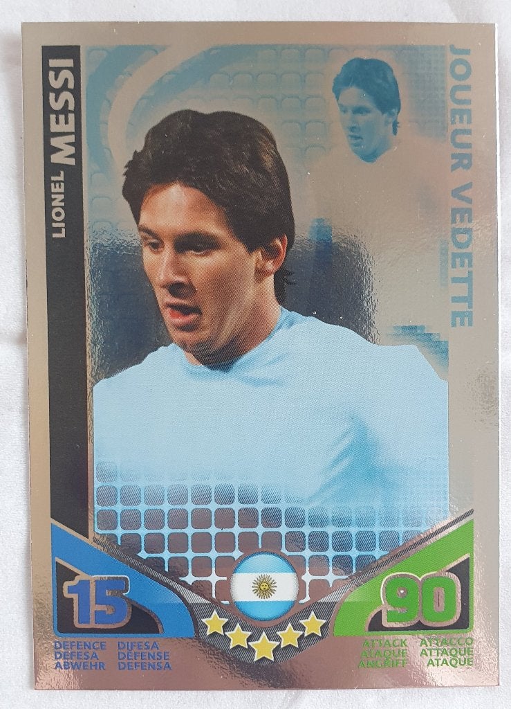 SILVER CARD TOPPS MATCH Attax 2019/20 Lionel MESSI Argentina, Ophalen of Verzenden, Zo goed als nieuw, Spelerskaart