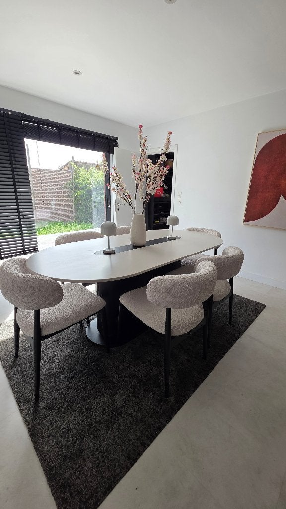 Eettafel + 6 stoelen als nieuw!, Huis en Inrichting, Tafels | Eettafels, Ophalen, 200 cm of meer, 50 tot 100 cm, Zo goed als nieuw