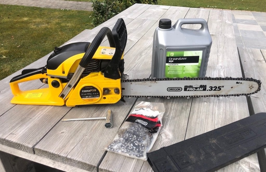 Kettingzaag, Bricolage & Construction, Outillage | Scies mécaniques, Enlèvement, Comme neuf, Tronçonneuse, Powerplus