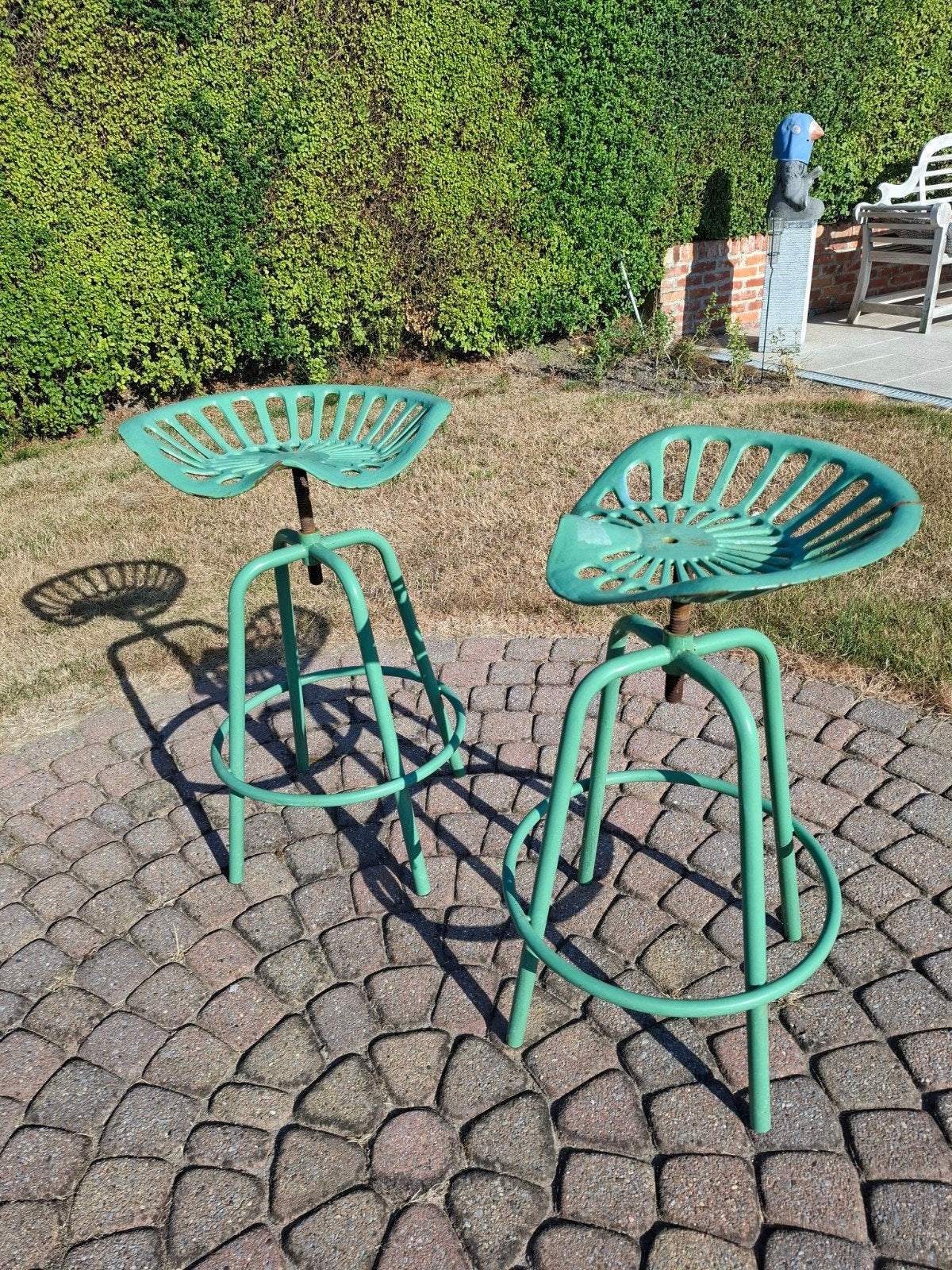 2 metalen tuinstoelen, Tuin en Terras, Tuinstoelen, Ophalen, Metaal, Verstelbaar