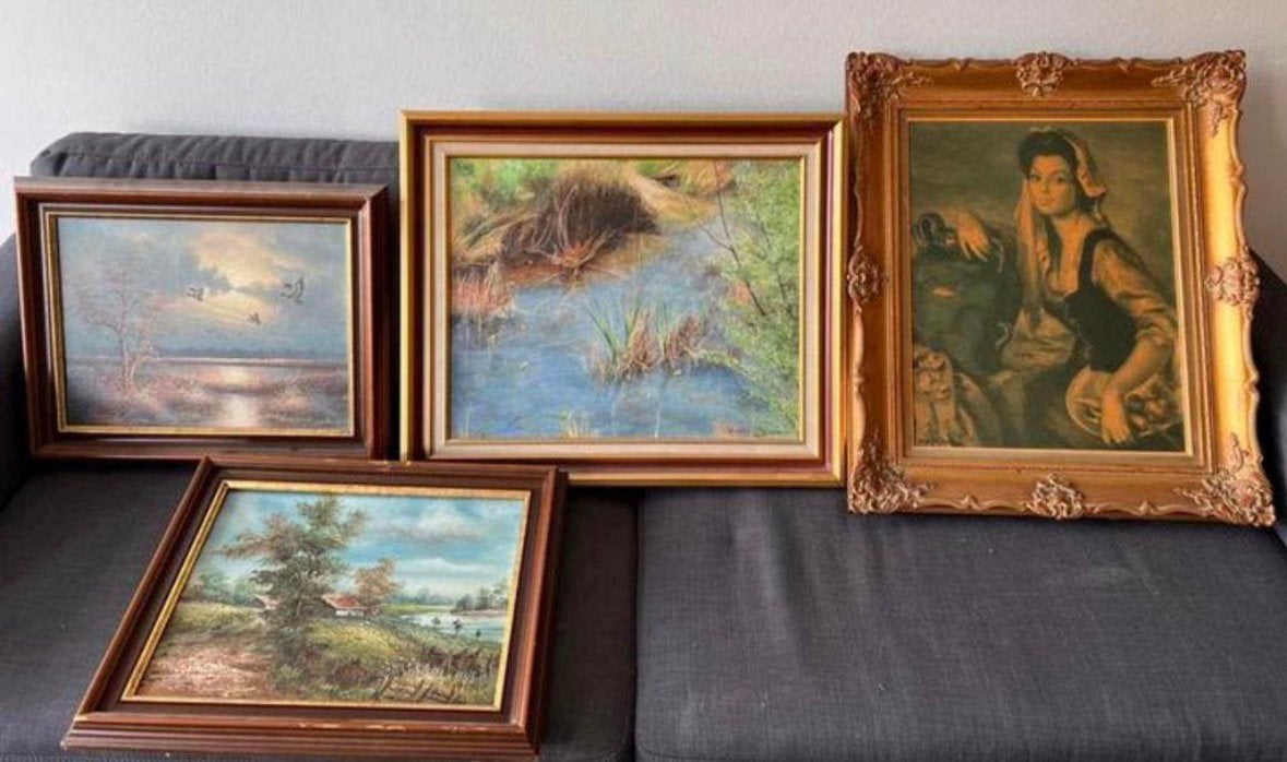 Schilderijen en tekeningen, Enlèvement