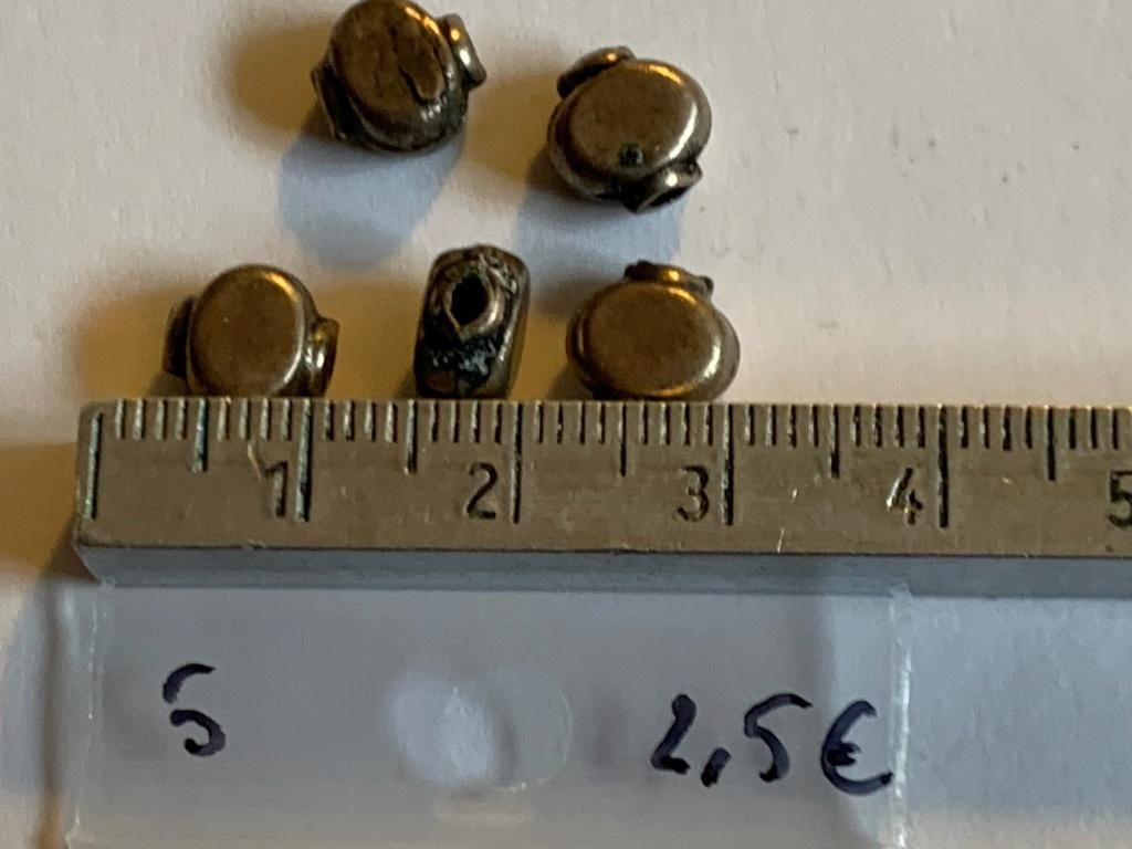 5 metalen kralen, Enlèvement ou Envoi, Neuf, Perle