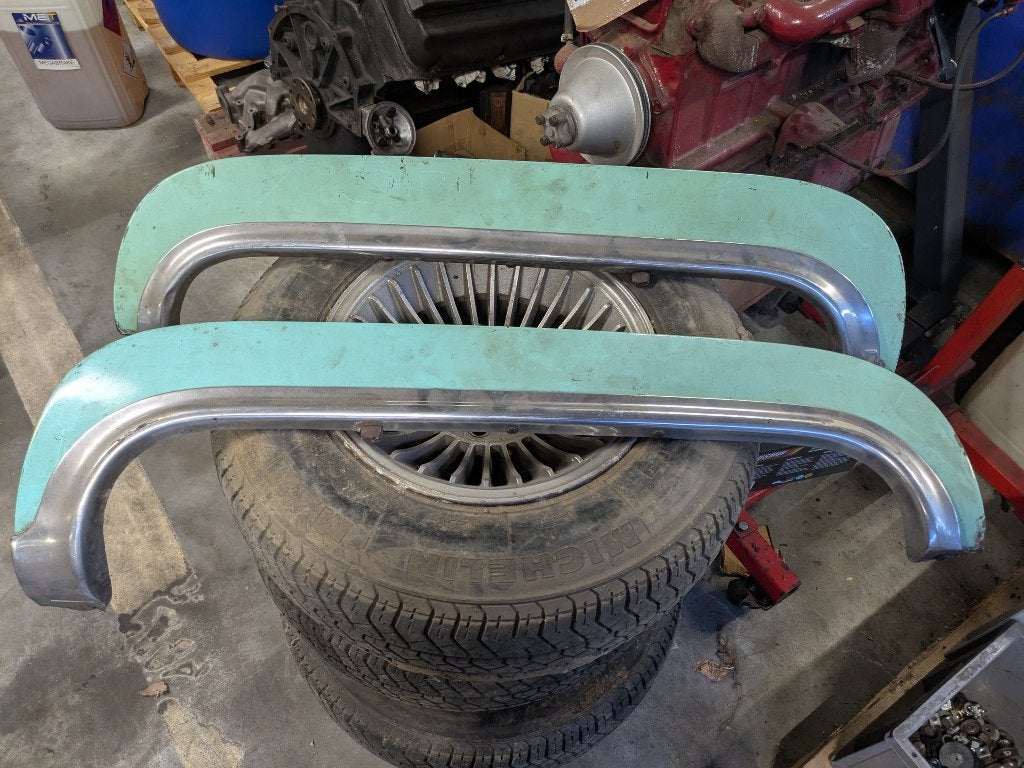 fender skirts cadillac 56, Ophalen, Gebruikt, Spatbord, Amerikaanse onderdelen