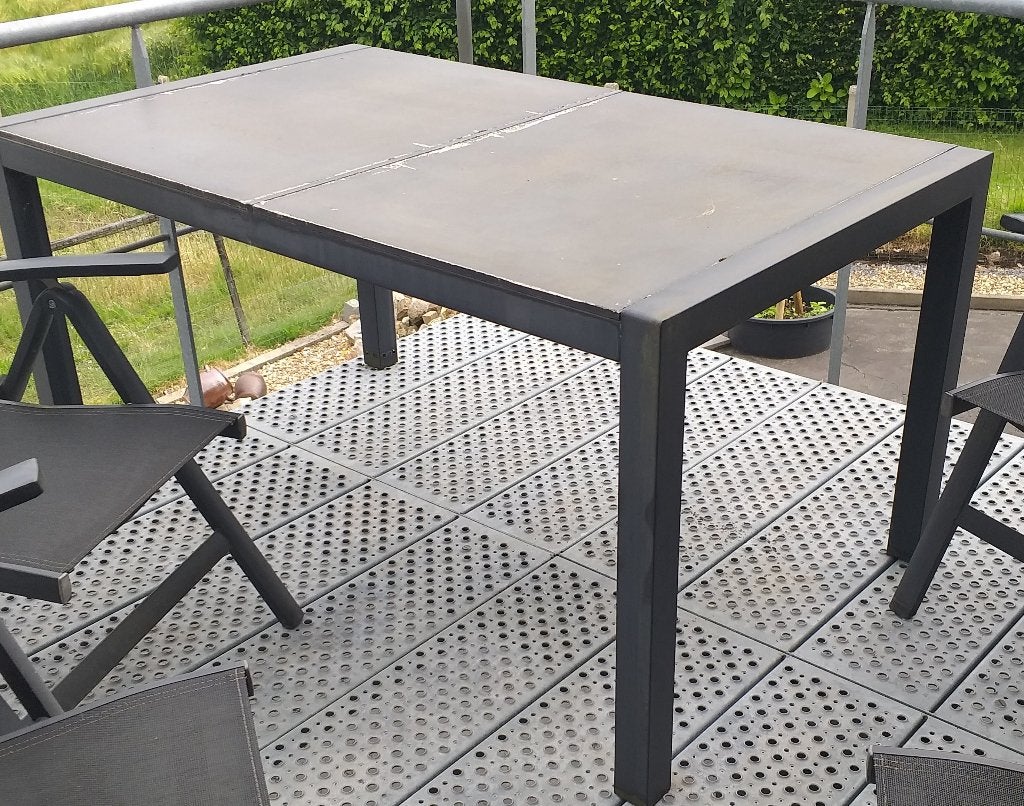 Aluminium tuintafel, Tuin en Terras, Ophalen, Gebruikt, Rechthoekig, Aluminium