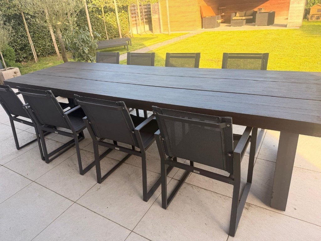 Tuinset, Jardin & Terrasse, Tables de jardin, Enlèvement, Comme neuf, Rectangulaire, Bois
