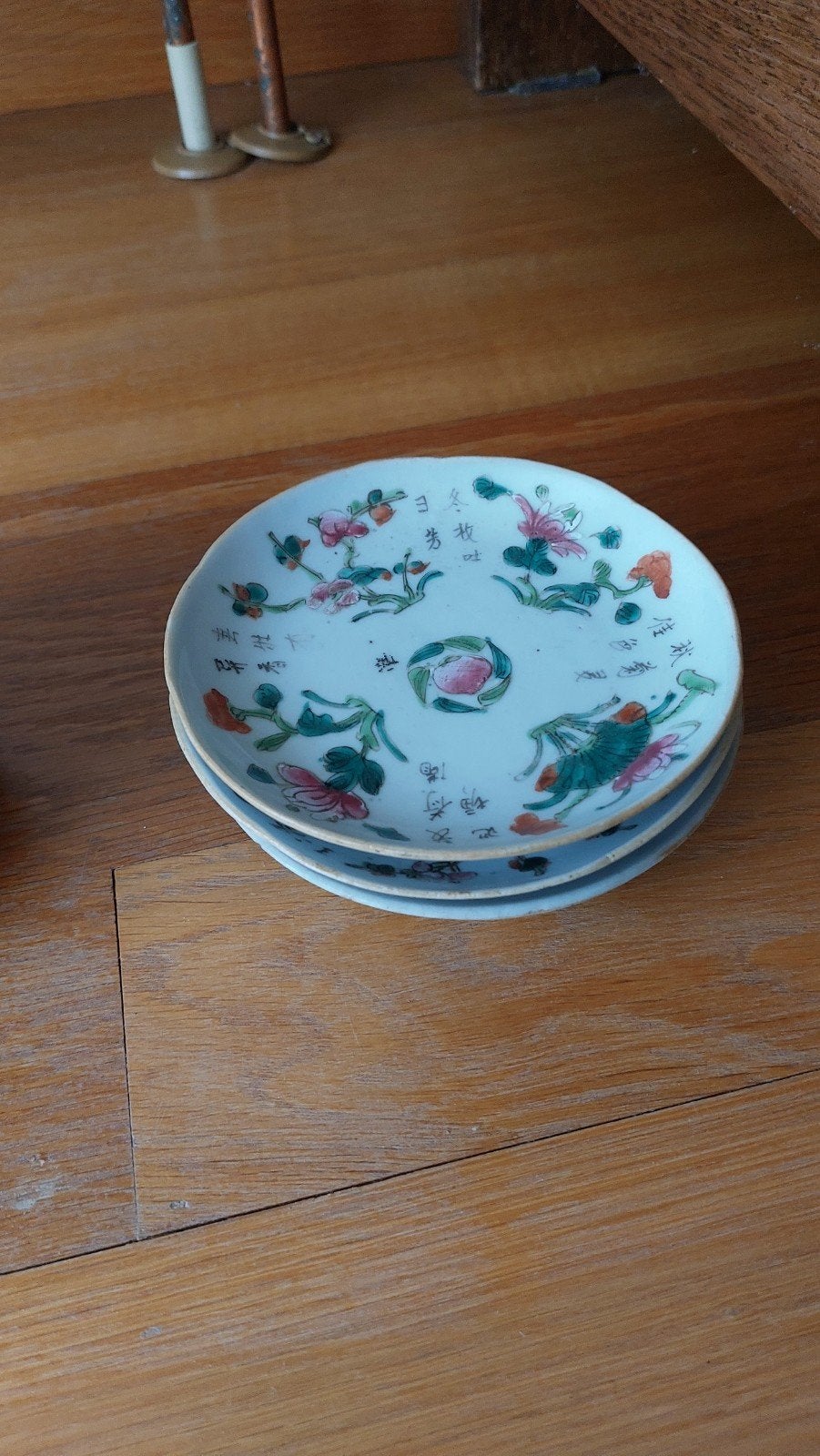 3 chinese bordjes, Ophalen