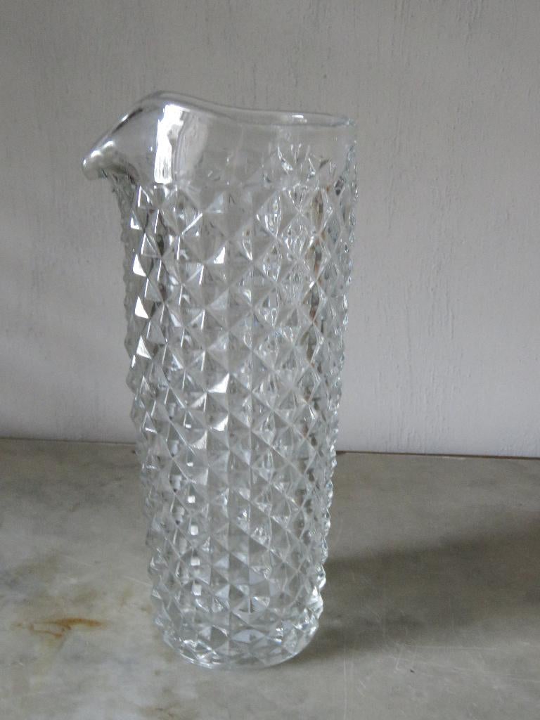 Cruche à jus en verre stylisé vintage, cruche à eau, Enlèvement ou Envoi