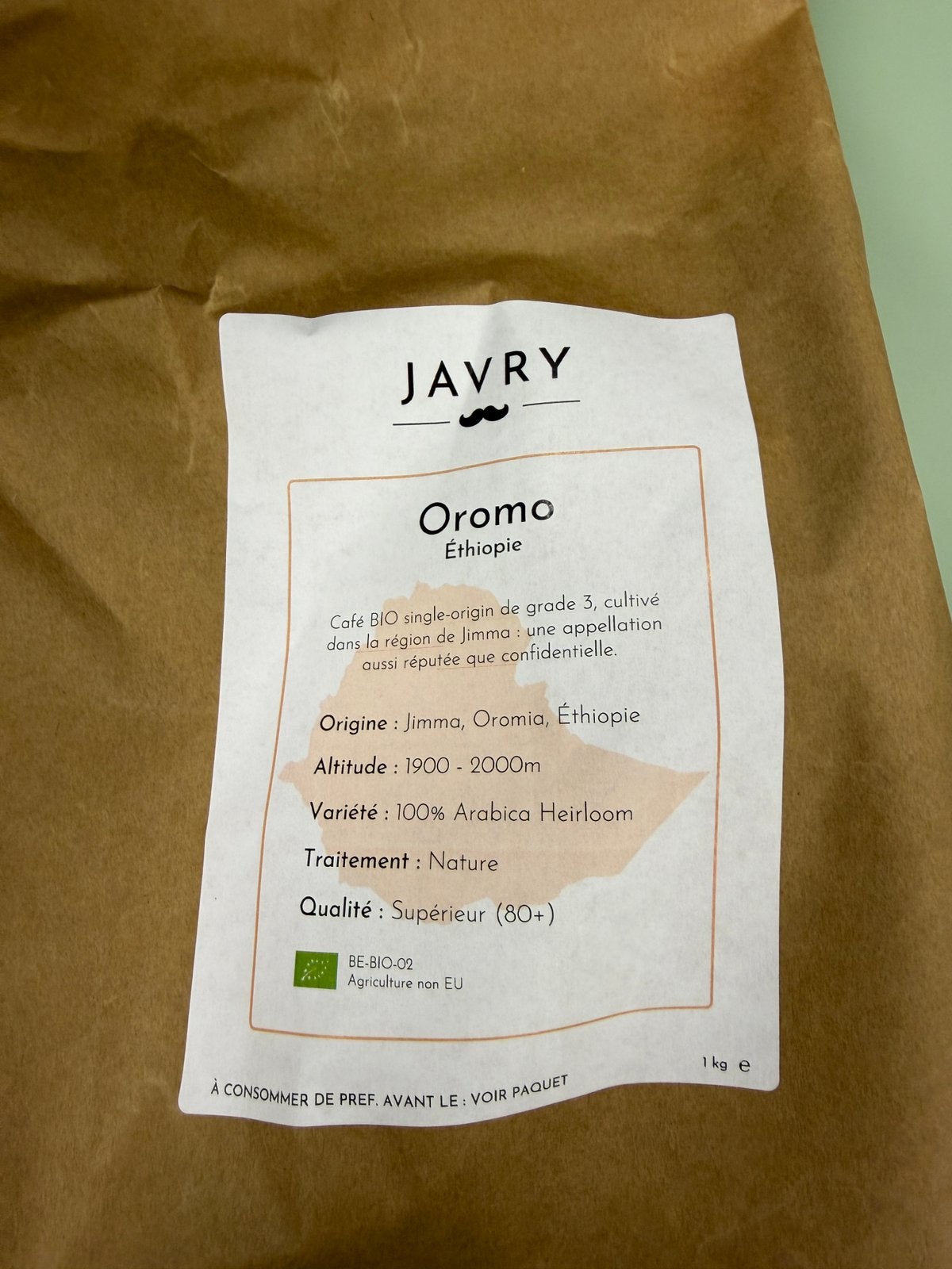 Javry Oromo Bio koffie 1 kg, Diversen, Ophalen of Verzenden