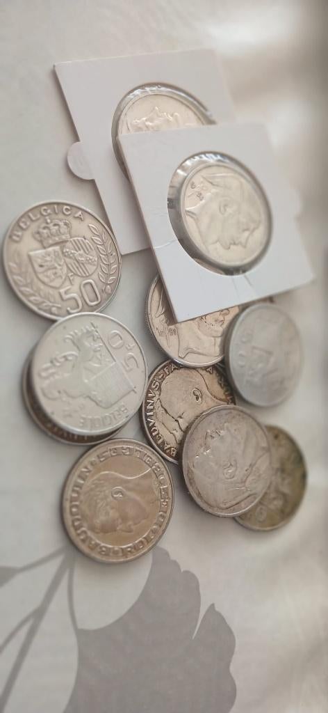 12 PIÈCES DE 50 FRANCS BELGES, Enlèvement ou Envoi, Monnaie en vrac, Argent, Argent
