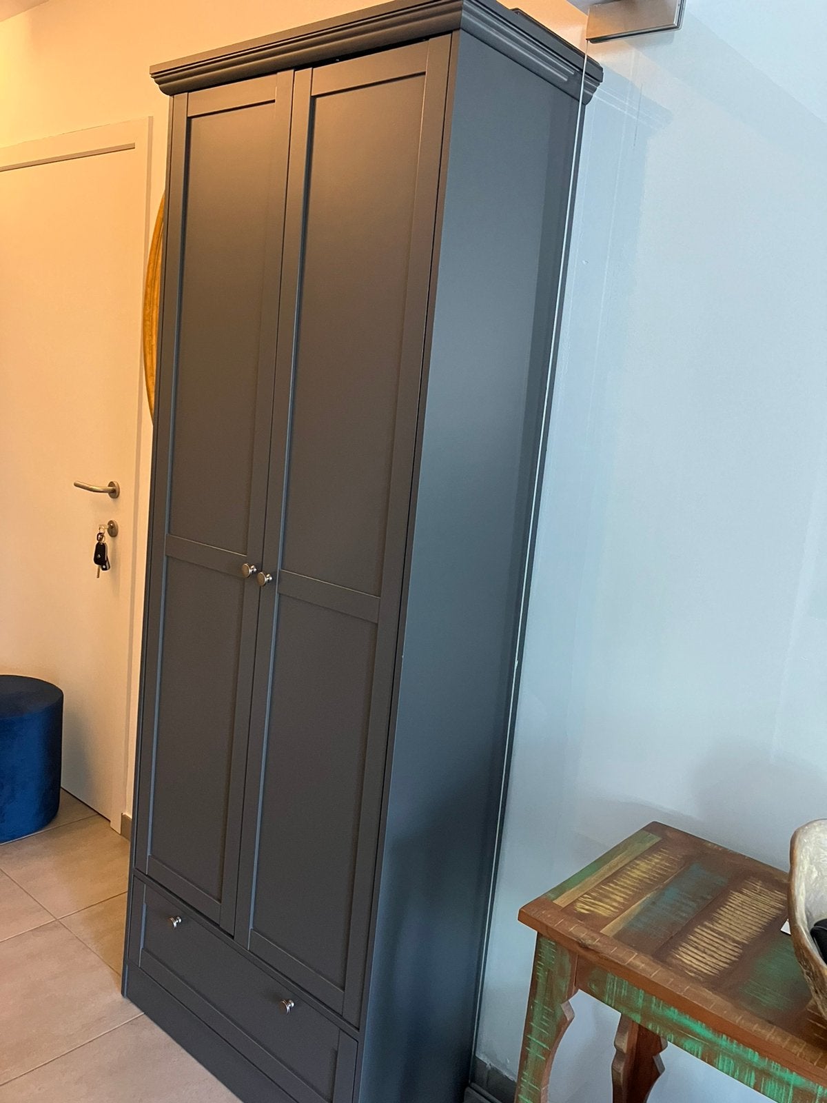 Kast Vera 200/80/39 donkergrijs Leen Bakker, Huis en Inrichting, Ophalen, Zo goed als nieuw