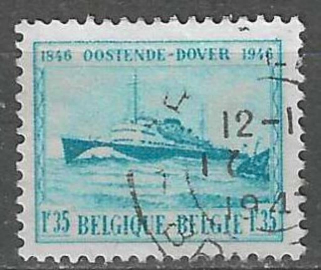 Belgie 1946 - Yvert/OBP 725 - Maildienst Oostende-Dover (ST), Verzenden, Gestempeld, Gestempeld, Scheepvaart