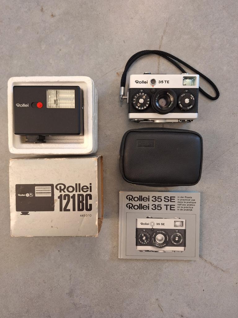Rollei 35TE complete set, Audio, Tv en Foto, Fotocamera's Analoog, Ophalen of Verzenden