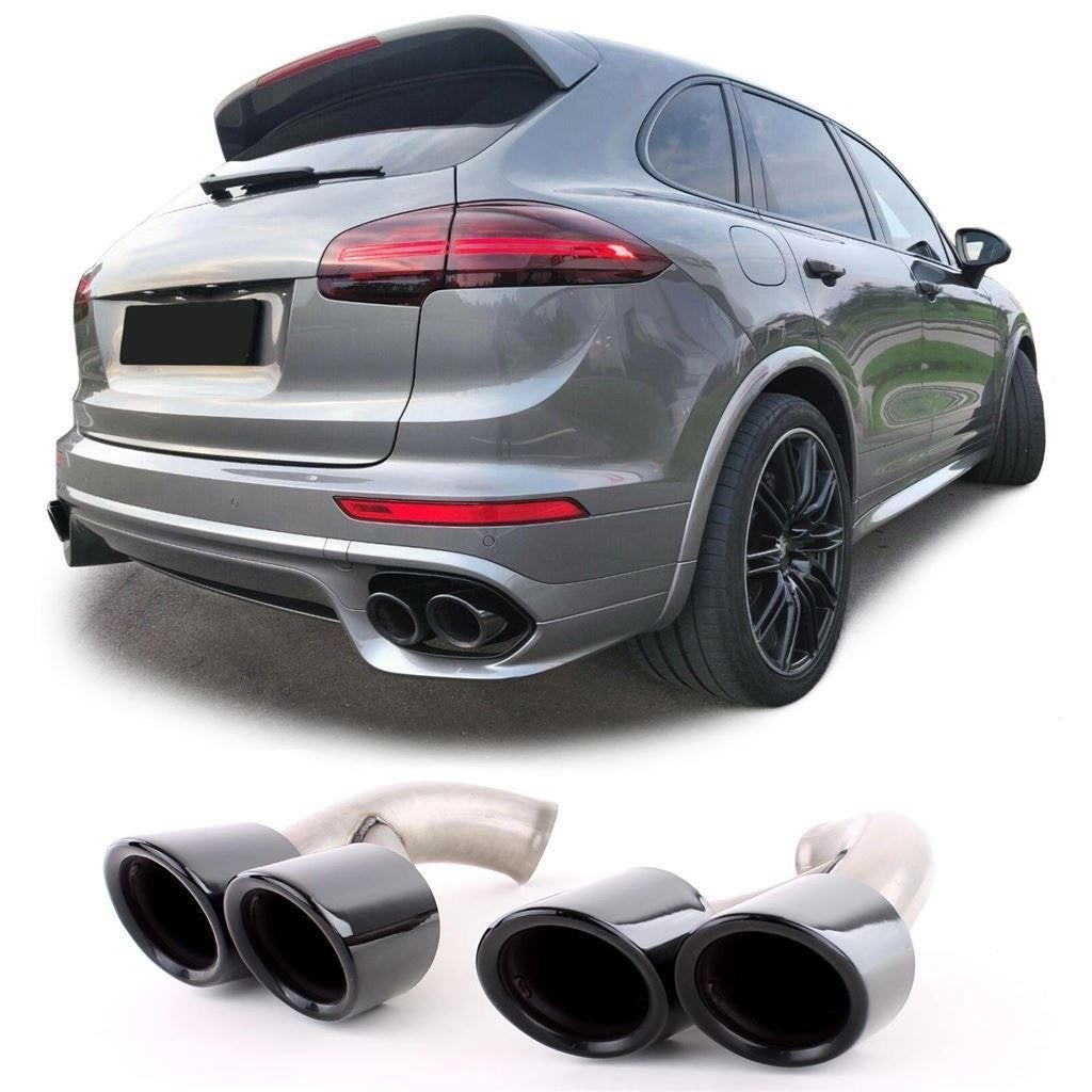 Uitlaat Sierstuk Zwart Voor Porsche Cayenne 92A Facelift 201, Envoi