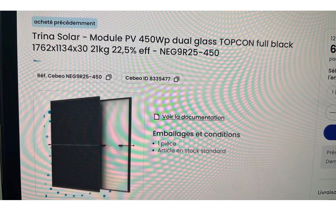 Panneau solaire, Enlèvement, Neuf, Panneau