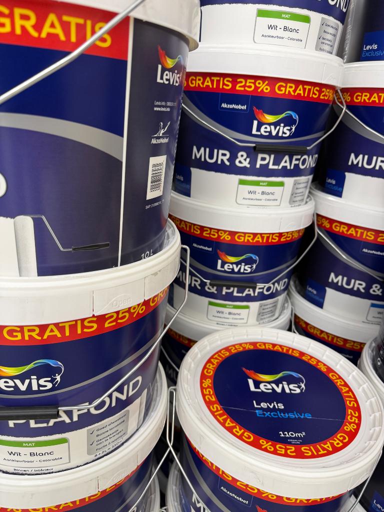 ‼️SUPER PROMOS SUR NOS PEINTURE LÉVIS MAT,SATIN ,PRIMER ‼️, Enlèvement, Neuf, Blanc, Peinture