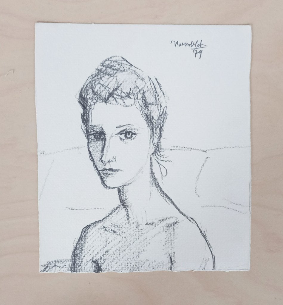 kleine litho van Theo Humblet Rietje gesigneerd 1979, Verzenden