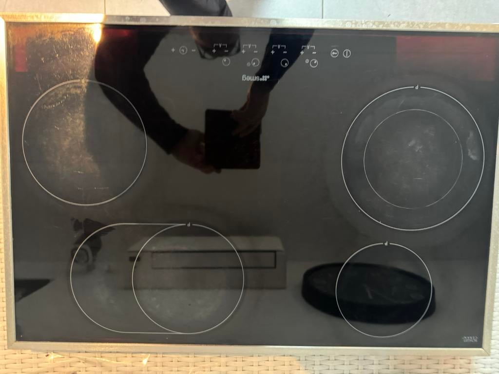 Keramische kookplaat Smeg 75x50, Elektronische apparatuur, Kookplaten, Ophalen, Gebruikt, Keramisch, 4 kookzones