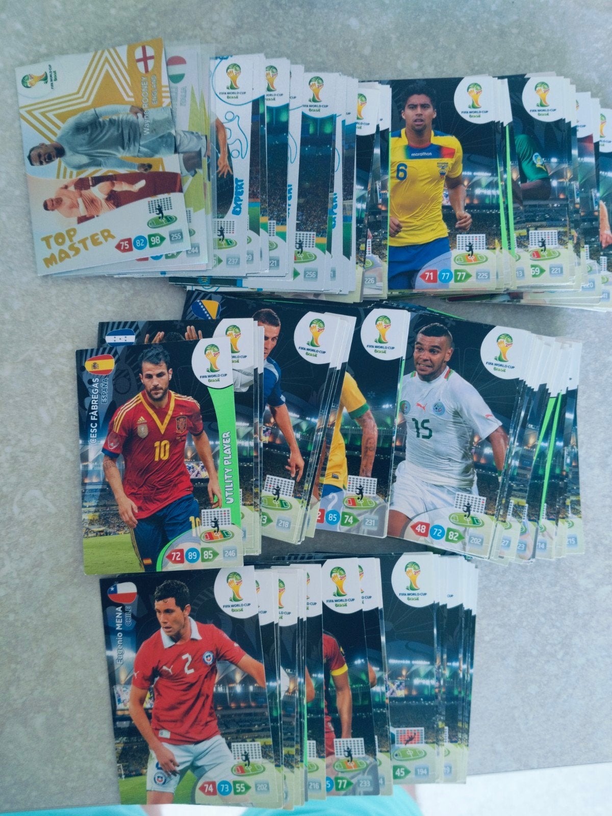 193 verschillende Panini kaarten WK 2014, Verzamelen, Ophalen of Verzenden