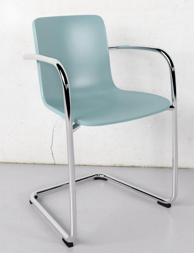 Vitra stoel design Jasper Morrison HAL cantilever 8x, Ophalen, Gebruikt, Blauw, Design
