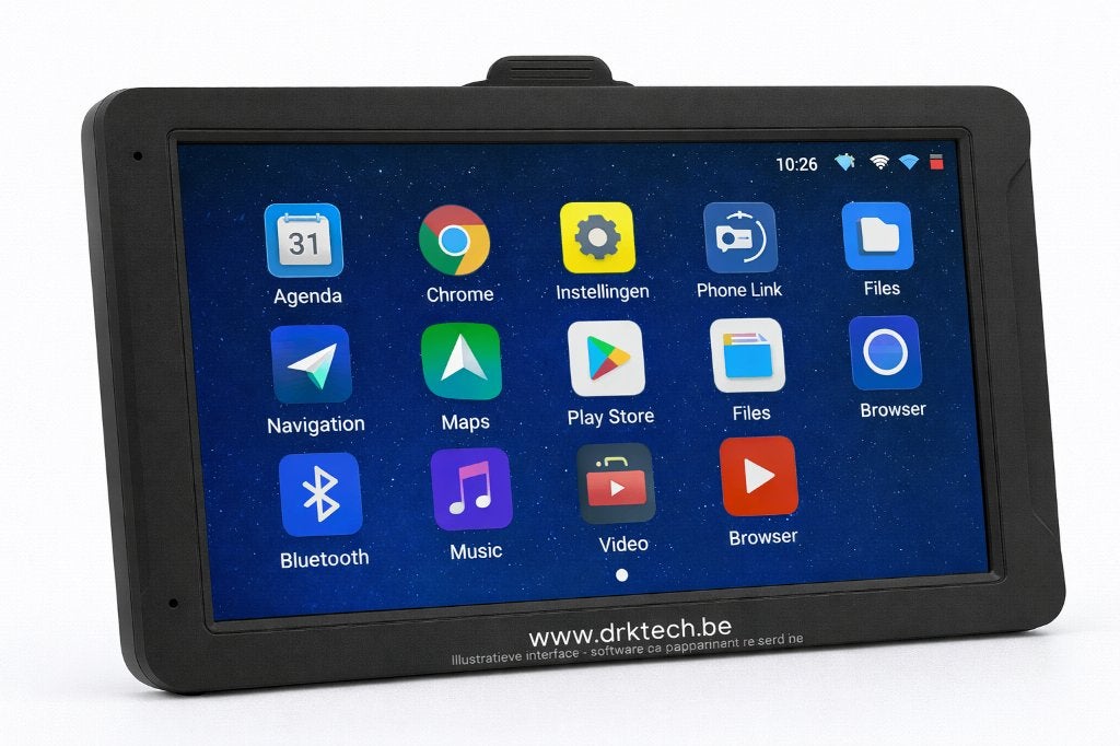 DRK TECH Android GPS Navigatie Tablet 7” Camper / Auto - TMC, Info@drktech.be, Oosterwennel 35 Genk, Nieuw, Ophalen of Verzenden