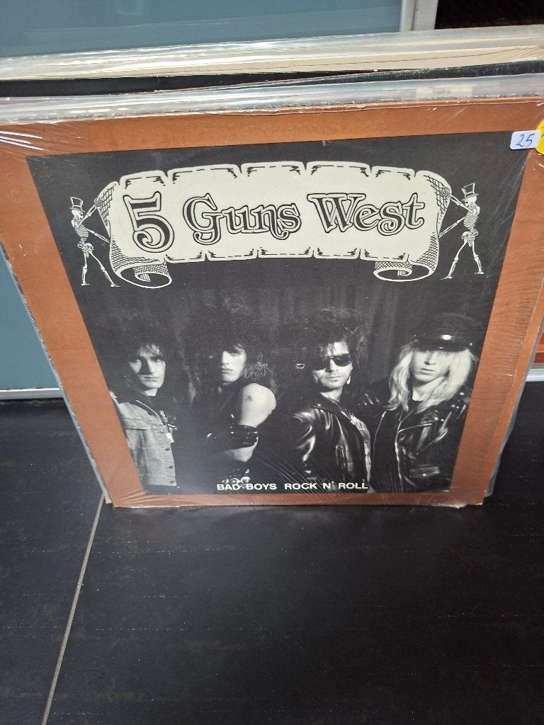lp - 5 guns west - bad boys rock n roll - bak 2, LP, Inclusief binnenhoes, Ophalen of Verzenden, Zo goed als nieuw