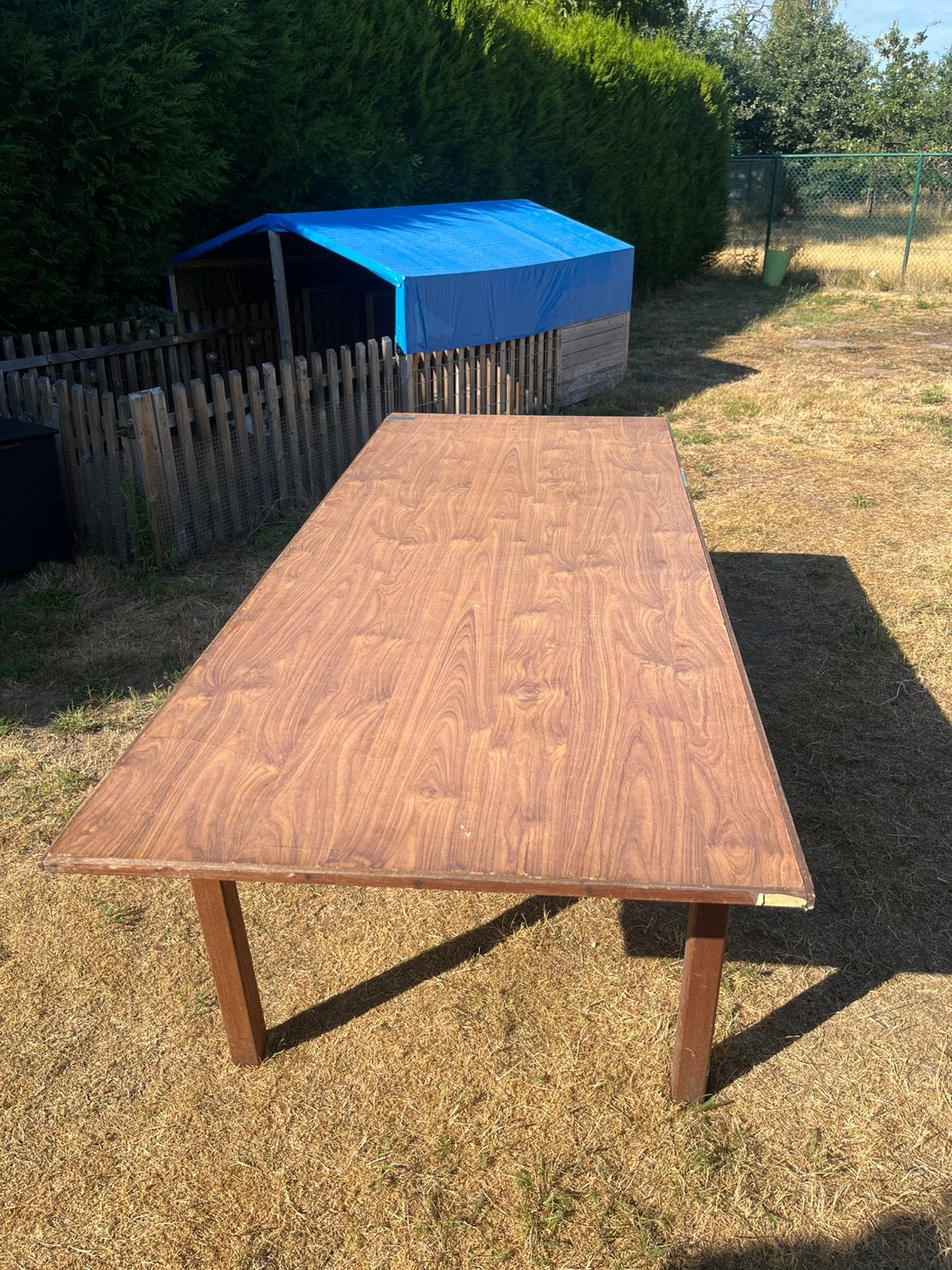 Houten tafel (met sporen van gebruik) 250 x 100 cm / 80 cm H, Ophalen, Gebruikt, Rechthoekig, Hout