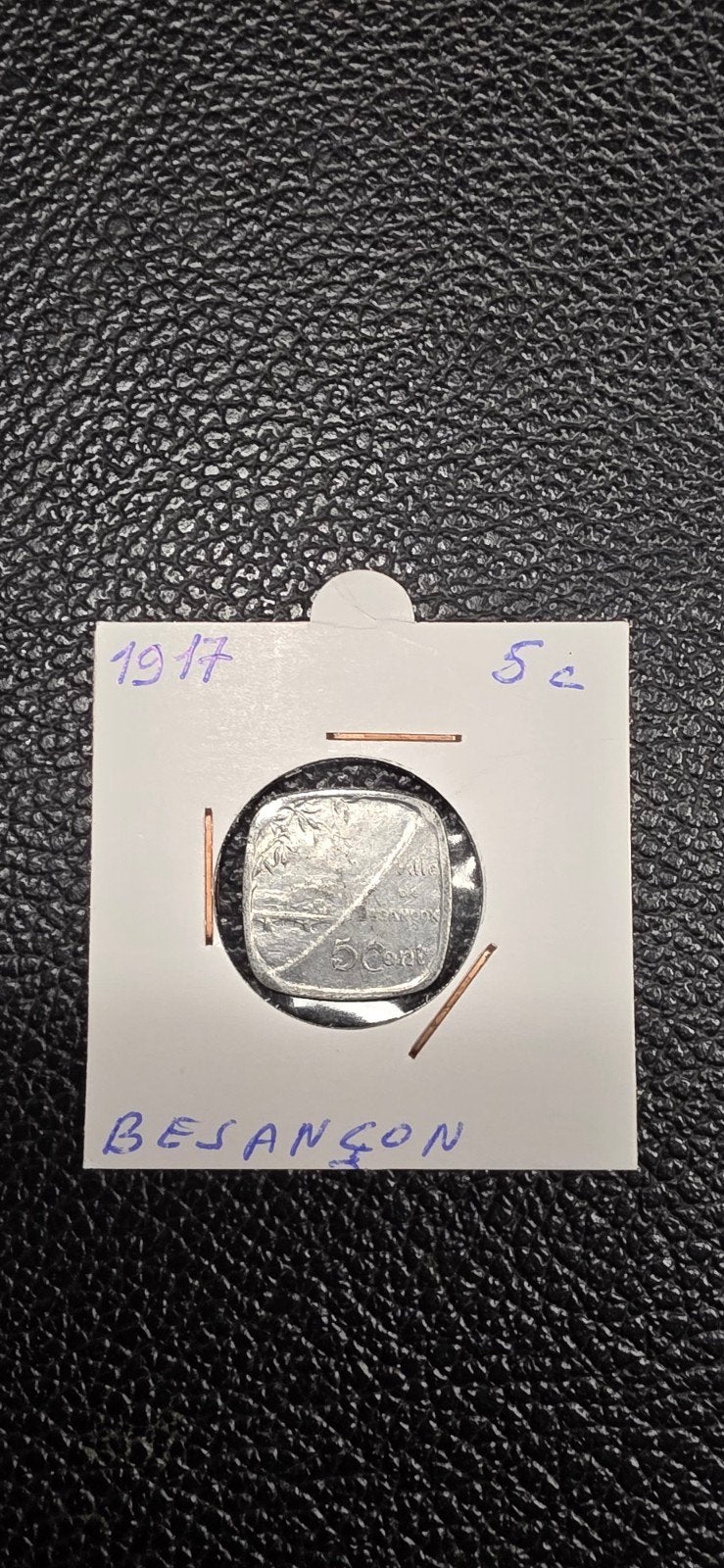Frans noodgeld 5 centimes 1917 Besançon, Ophalen of Verzenden