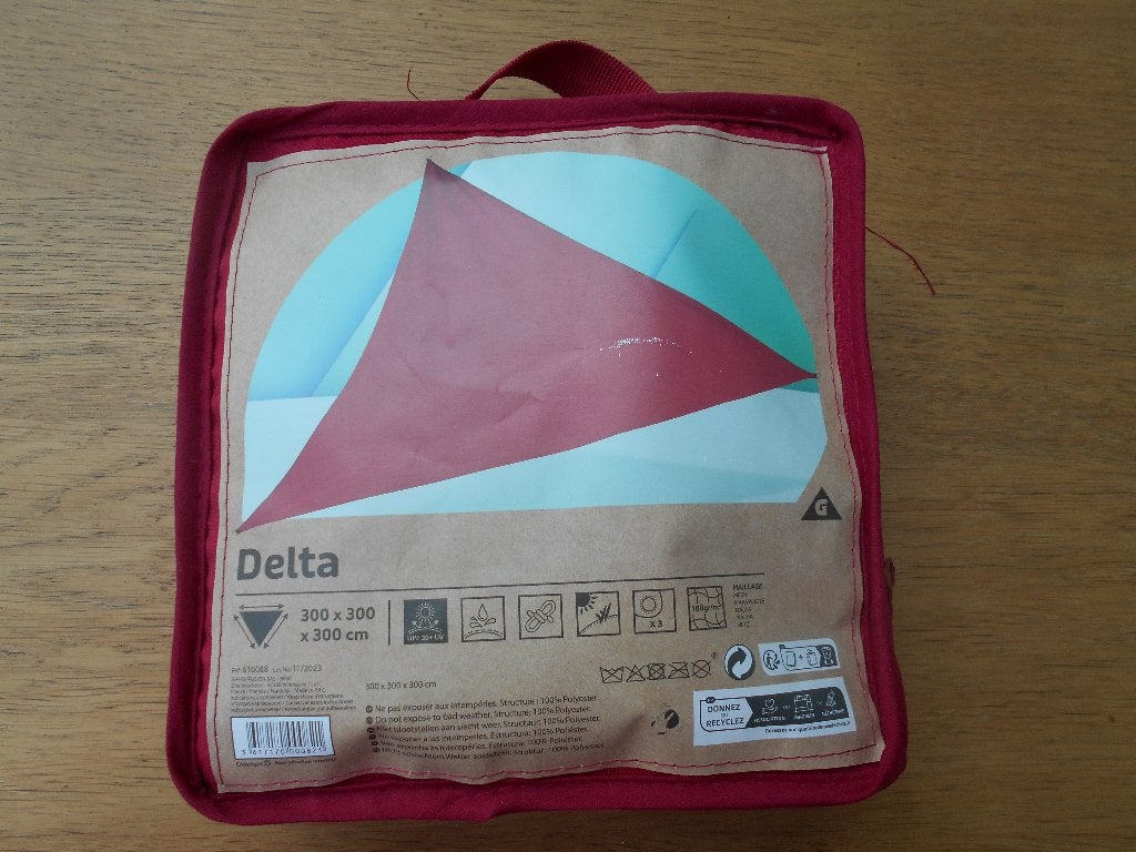 NEUVE TOILE / VOILE  D OMBRAGE TRIANGLE 300X300X300, Jardin & Terrasse, Enlèvement, Neuf