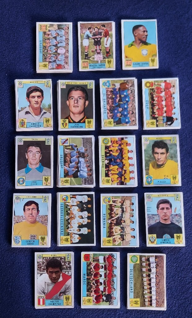 123 versch. Panini stickers voetbal ' WK Mexico 1970 ' recup, Ophalen of Verzenden, Gebruikt, Meerdere stickers