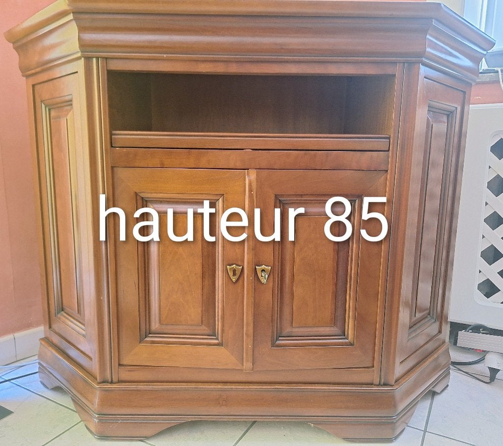 Petit meuble coin tv merisier, 100 à 150 cm, Enlèvement, Utilisé, 50 à 75 cm
