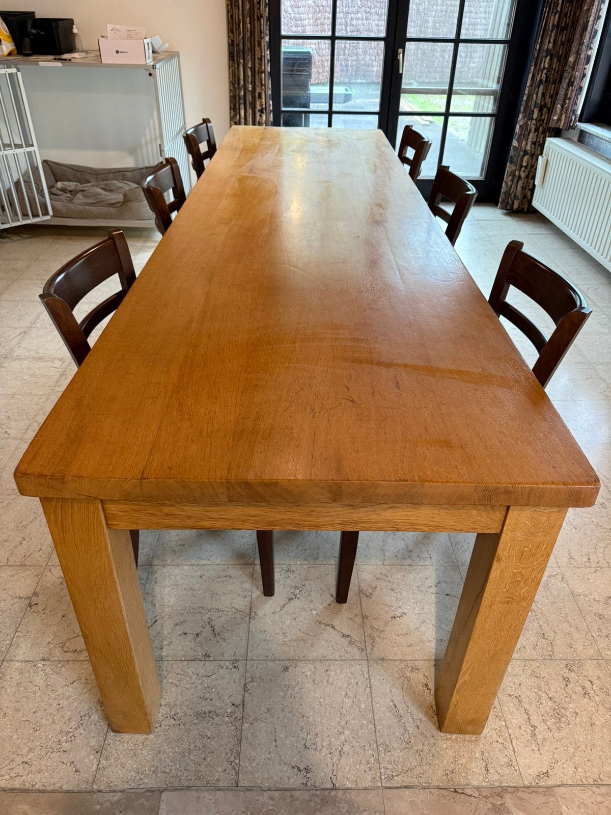 Eettafel + 6 stoelen incl. kussens, Huis en Inrichting, Ophalen, Zo goed als nieuw