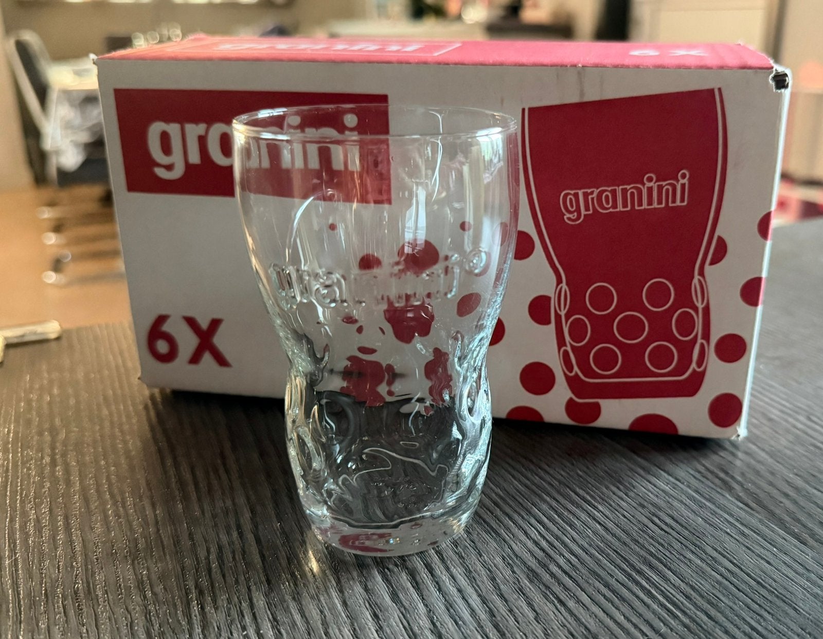 6 glazen Granini NIEUW, Ophalen of Verzenden, Nieuw, Frisdrankglas