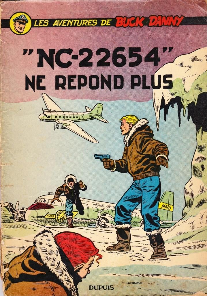 DE AVONTUREN VAN BUCK DANNY NC-22654 ONBEANTWOORD 1957, Boeken, Stripverhalen, Gelezen, Charlier - Hubinon, Eén stripboek, Ophalen of Verzenden